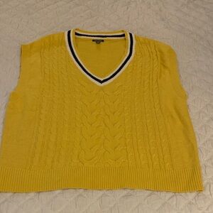 Wild Fable Yellow V-Neck Sweater Vest